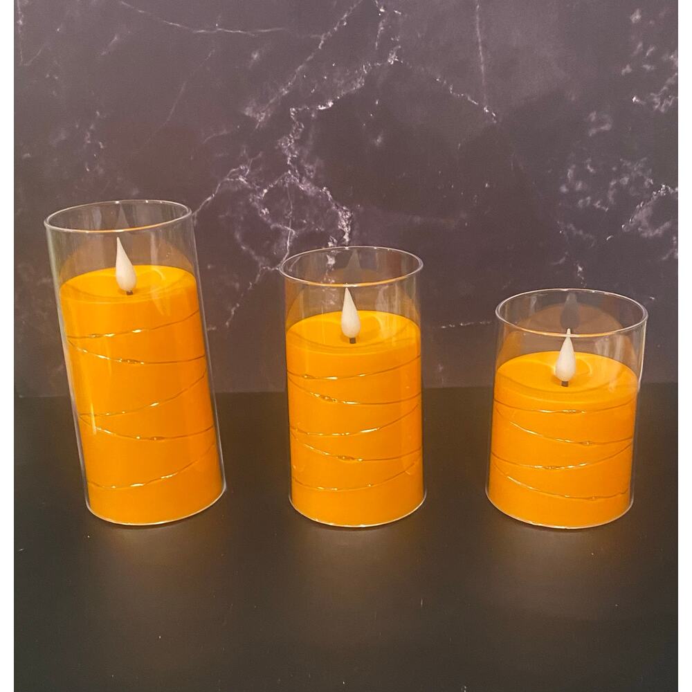 KingLive Flameless LED 3pc Candle Set